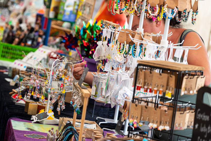 Handmade jewellery stall at The West Show