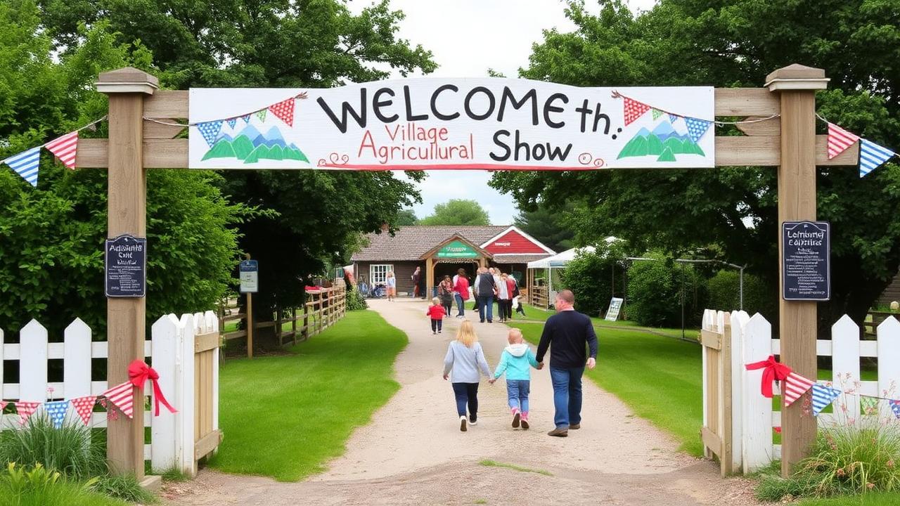 Welcome sign at the show entrance